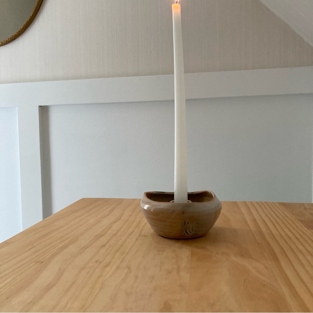Handcrafted Pottery Candle Holder Bowl